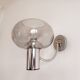 Vintage chrome metal wall light 1970s Sciolari style