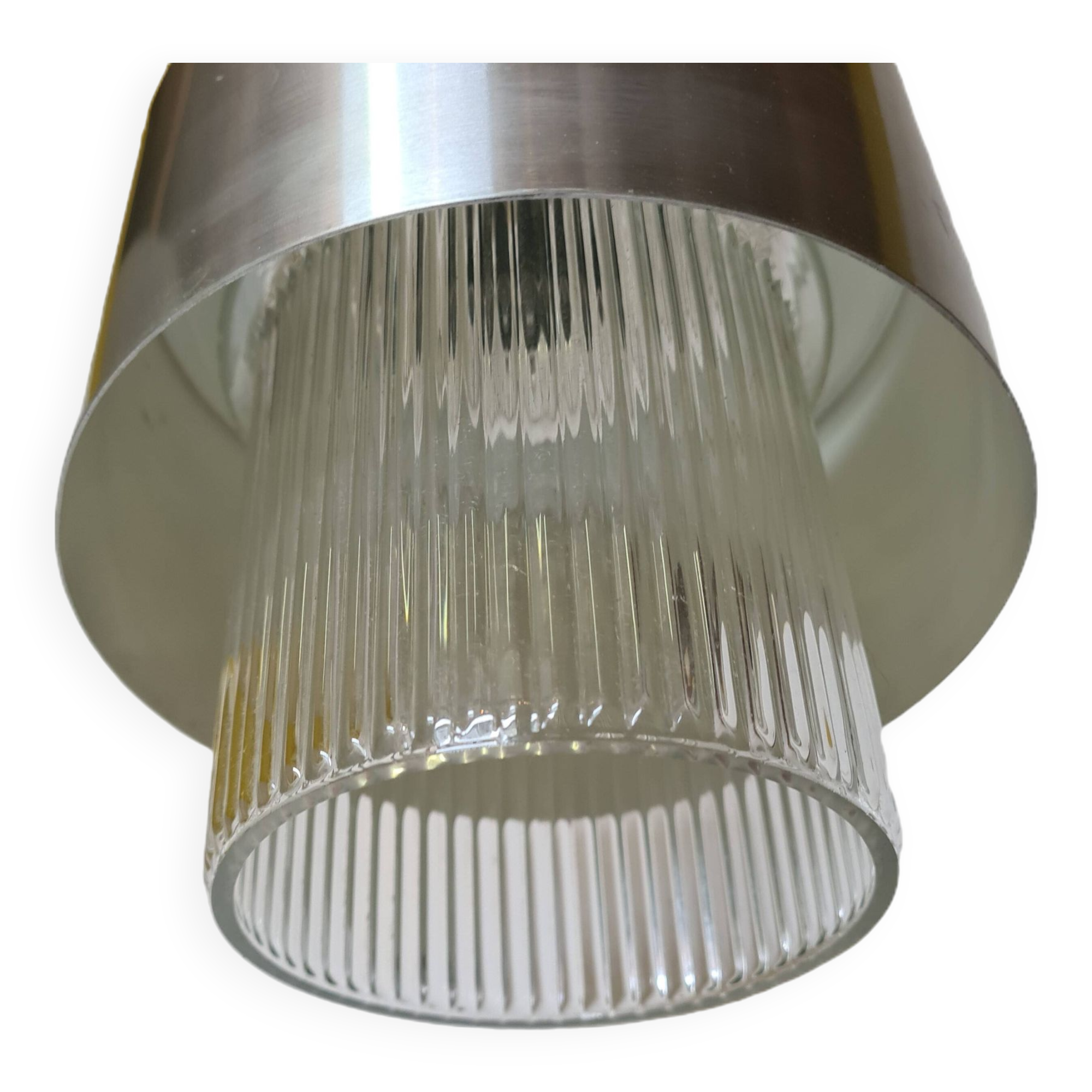 Philips Design Hanging Lamp Made Of Aluminum And Glass, 1960s