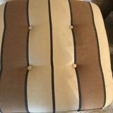 Vintage fireside chair and pouf circa 1980