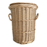 Wicker basket, waste paper basket with lid