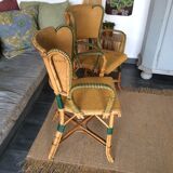 Paire de fauteuils en rotin