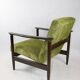 GFM-142 Armchair in Olive green attributed to Edmund Homa, 1970s - brown wood