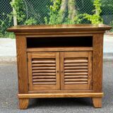Scandinavian solid wood sideboard with 2 doors, 100cm