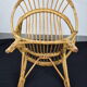 Fauteuil en osier enfant avec coussin orange