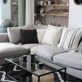 Reversible rug - hand-woven recycled cotton - 170 x 240 cm