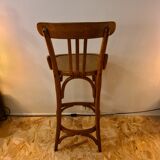Curved wooden stool