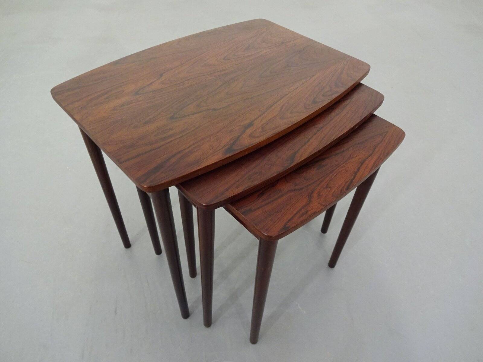 Danish Rosewood Nesting Tables, 1960s, Set of 3