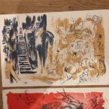 Lithograph Jacques Pecnard Léo Ferré, from The Poor Man's Opera