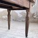 Solid oak farmhouse table with integrated extensions 1950
