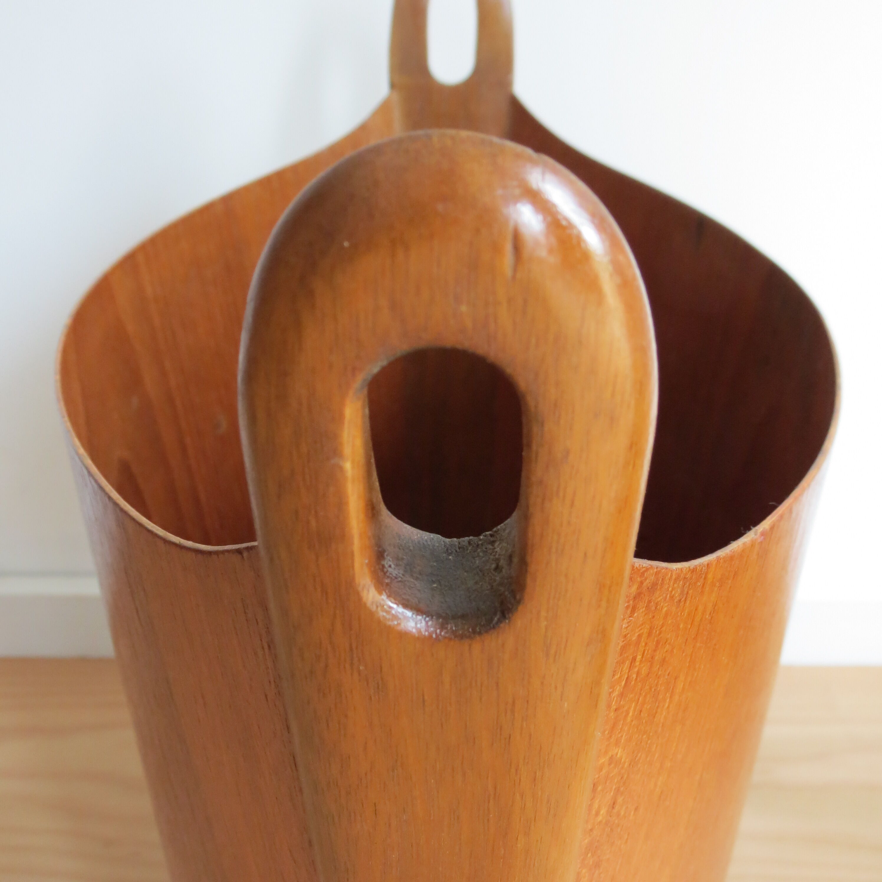 Teak waste paper designed by Einar Barnes For P S Heggen Norway