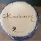 Hand-painted ceramic vase signed Koskinas, probably Greek.