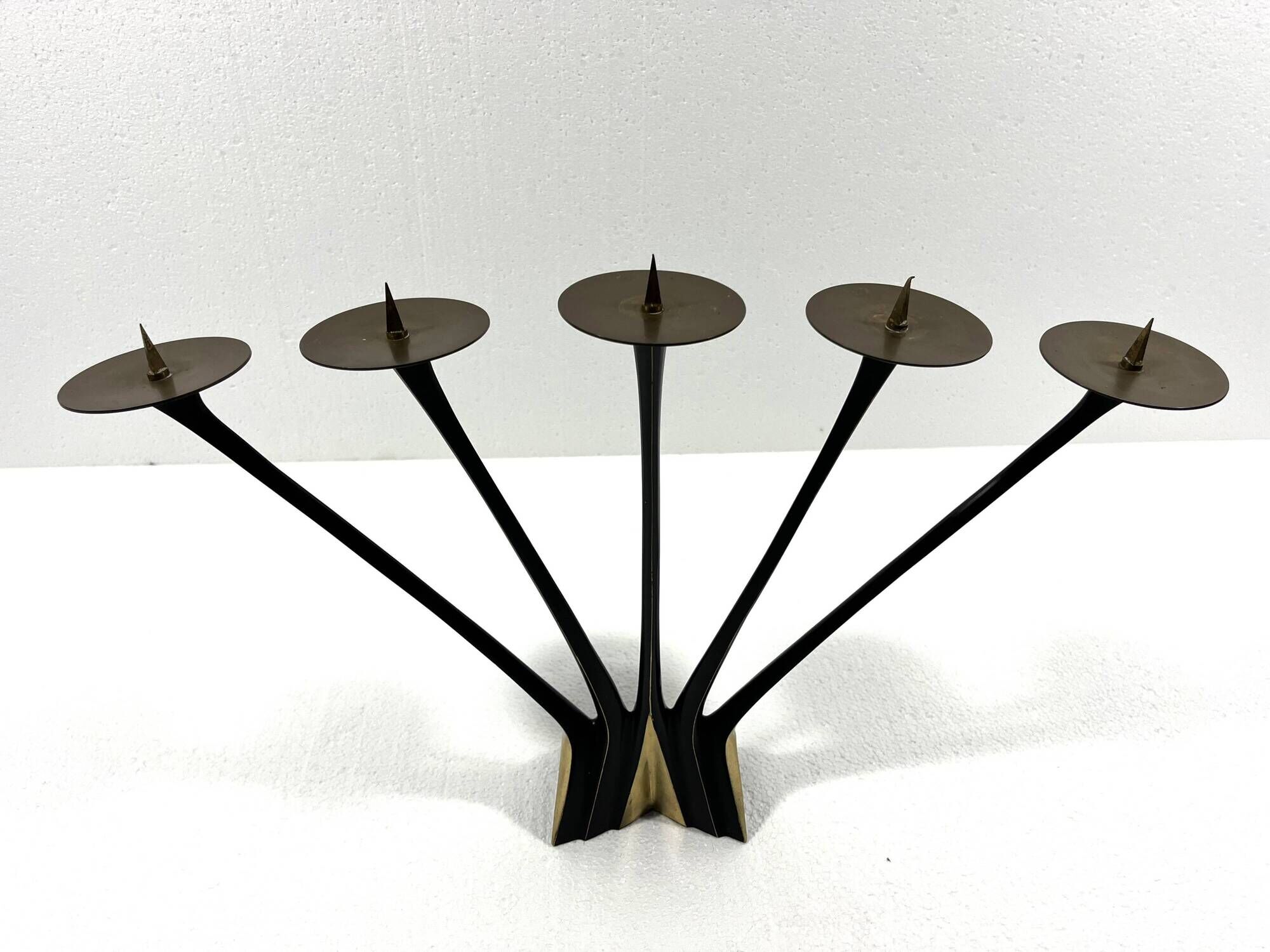 Large bronze candle holder by Klaus Ullrich 1950's