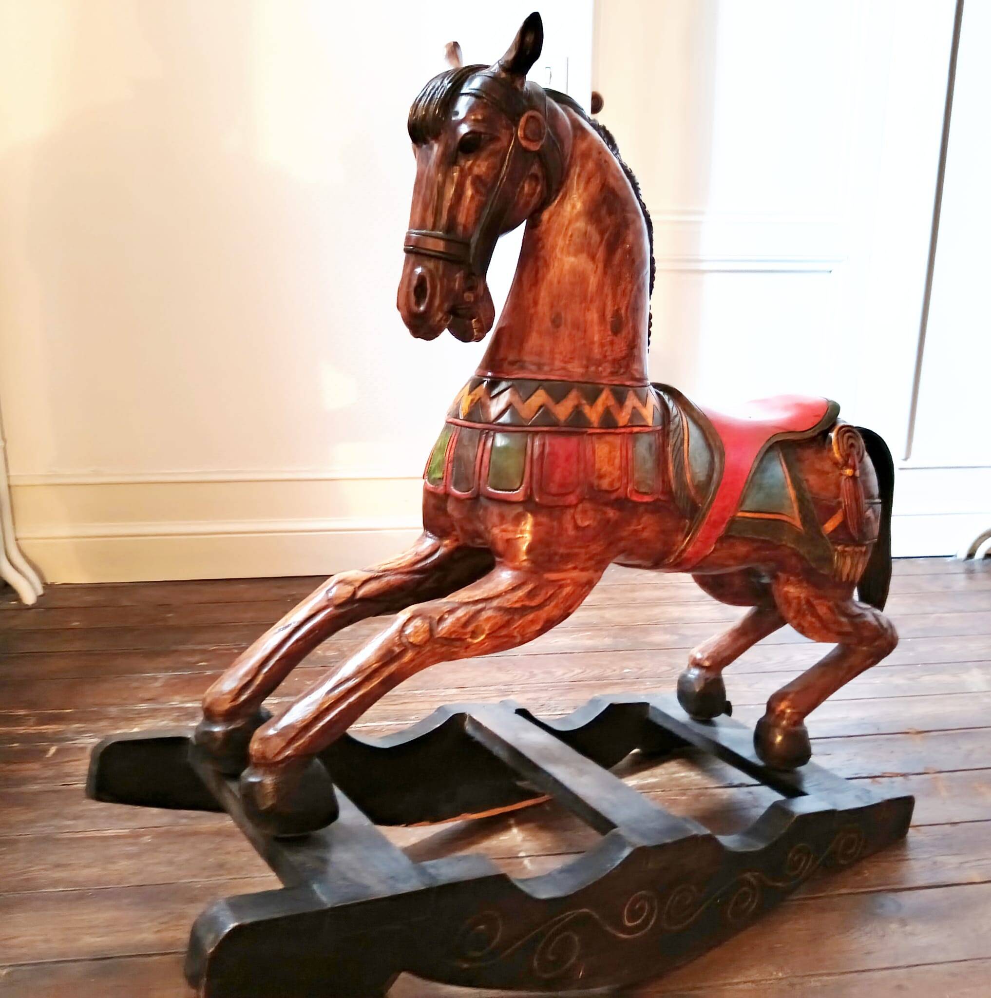 wooden rocking horse