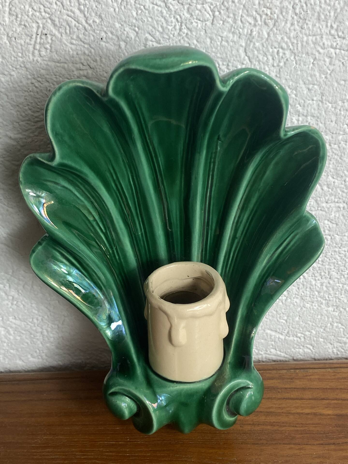 Ceramic shell wall sconces