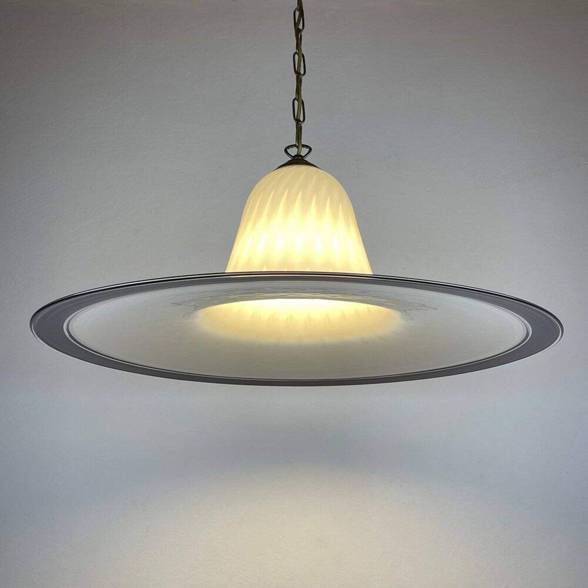 Vintage Murano glass pendant lamp from Vetri Murano, Italy, 1970s.