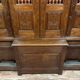 Important neo-Gothic entrance wardrobe in carved oak with chest.