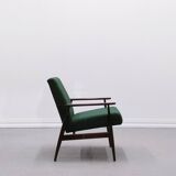 1960 Henryk Lis Mid Century Armchair in Green Tweed