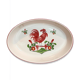Plat en porcelaine décor coq