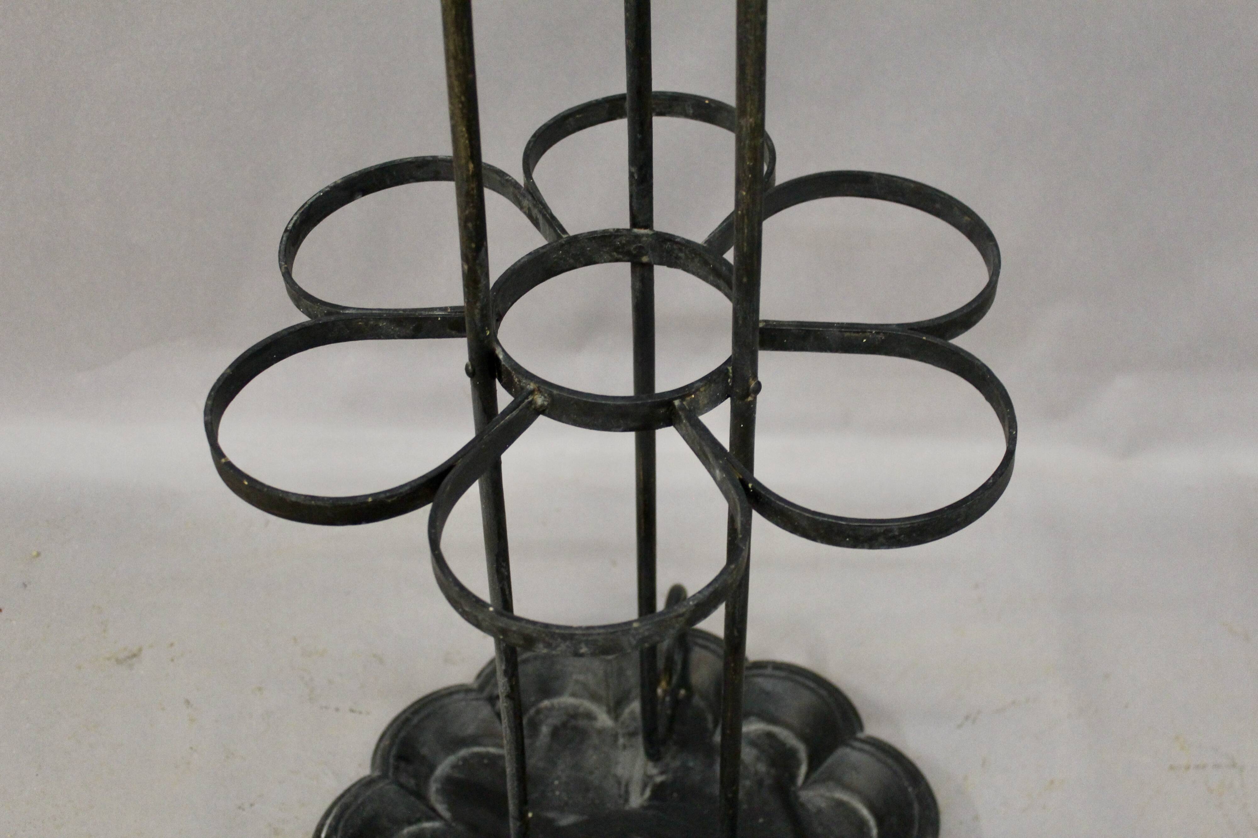 Wrought Iron Coat Rack and Umbrella Stand
