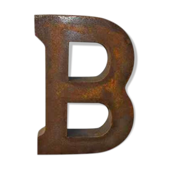 Indsutrial letter "b" in iron