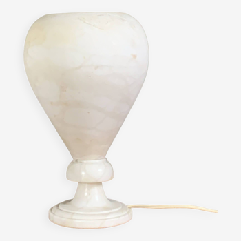 Lampe de table vintage en albâtre