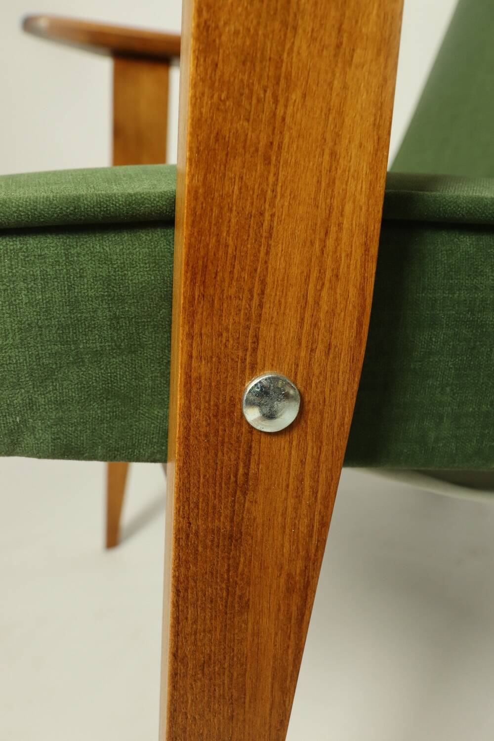 Fauteuil rétro styl scandinave bouteille verte 1962 design milieu de siècle chaise en bois fauteuil de salon patio Boho