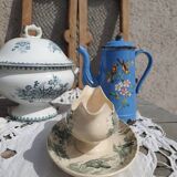 Snow gravy boat sarreguemines u& cie