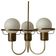 Suspended lamp with 3 glass balls and brass frame, Germany, 1960s