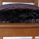 Art nouveau side chair in oak and purple velvet, 1900