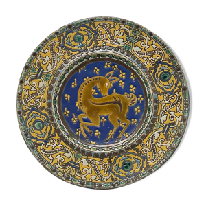 plat ancien polychrome