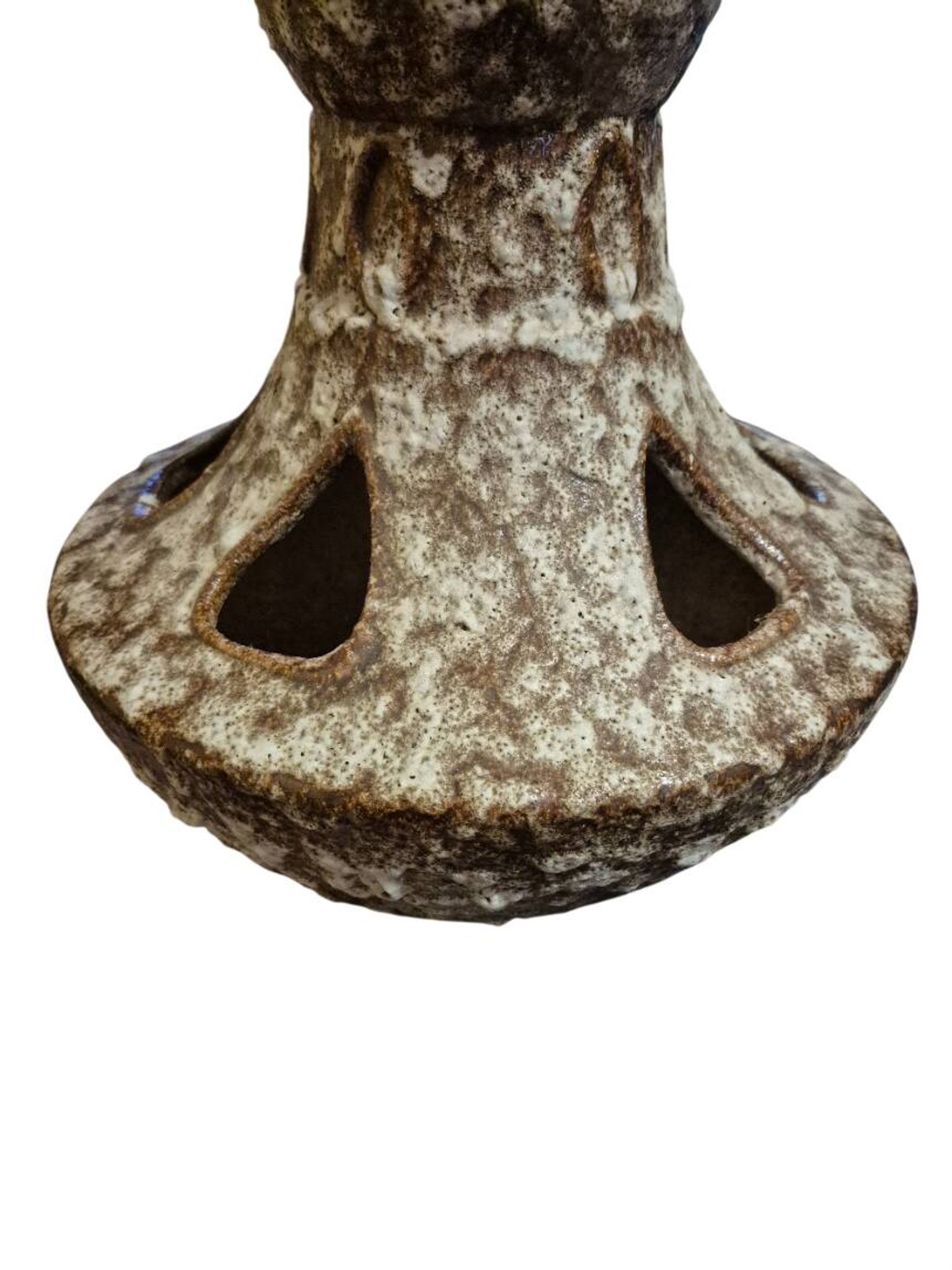 Pied de lampe brutaliste, fat lava 1970