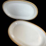 Tableware, 25-piece service, white porcelain and fine gold Winterling