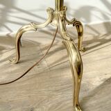 Vintage bronze and brass tripod floor lamp from the 1960s/70s – Adjustable height 190 cm
