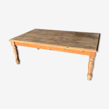 Table basse de ferme en bois clair