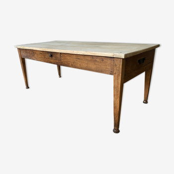 Table de ferme 1900 bois brut