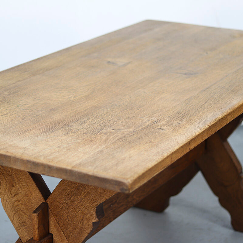 Vintage Rustic Brutalist Dining Table
