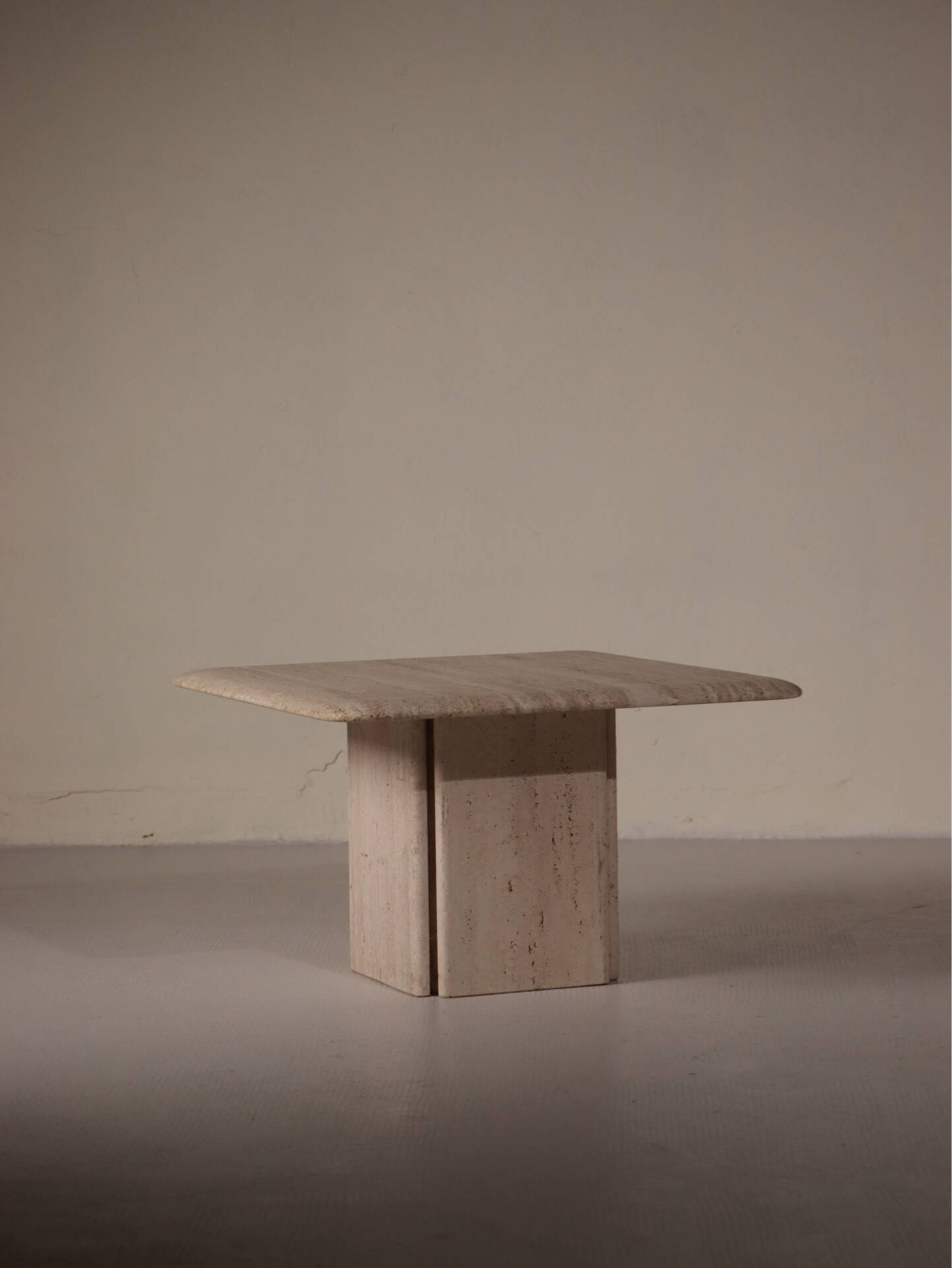 Travertine coffee table