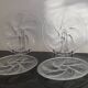 6 embossed glass oyster plates, 1970s Arcoroc France