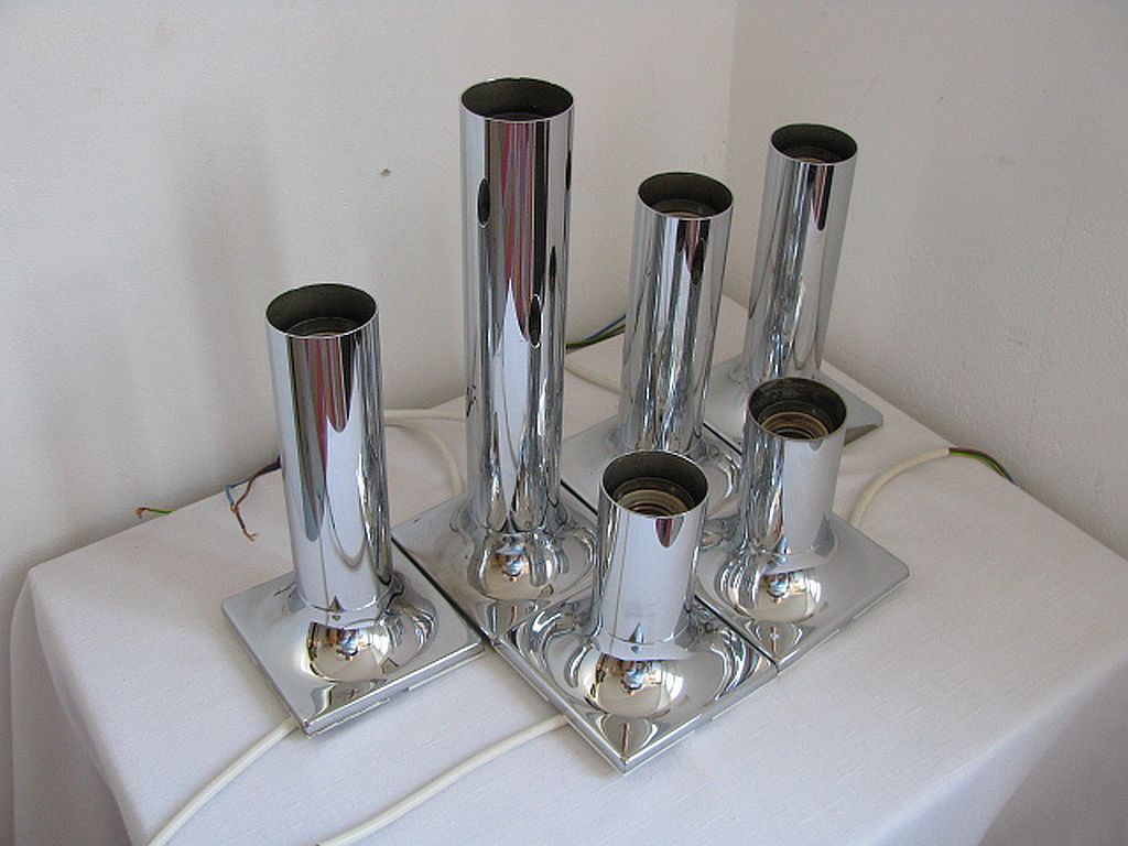 Wall lamp by Rolf Krüger for Staff, 1970s, set of 6