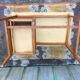 Vintage desk with 2 drawers in beech and cp with the Formica top
