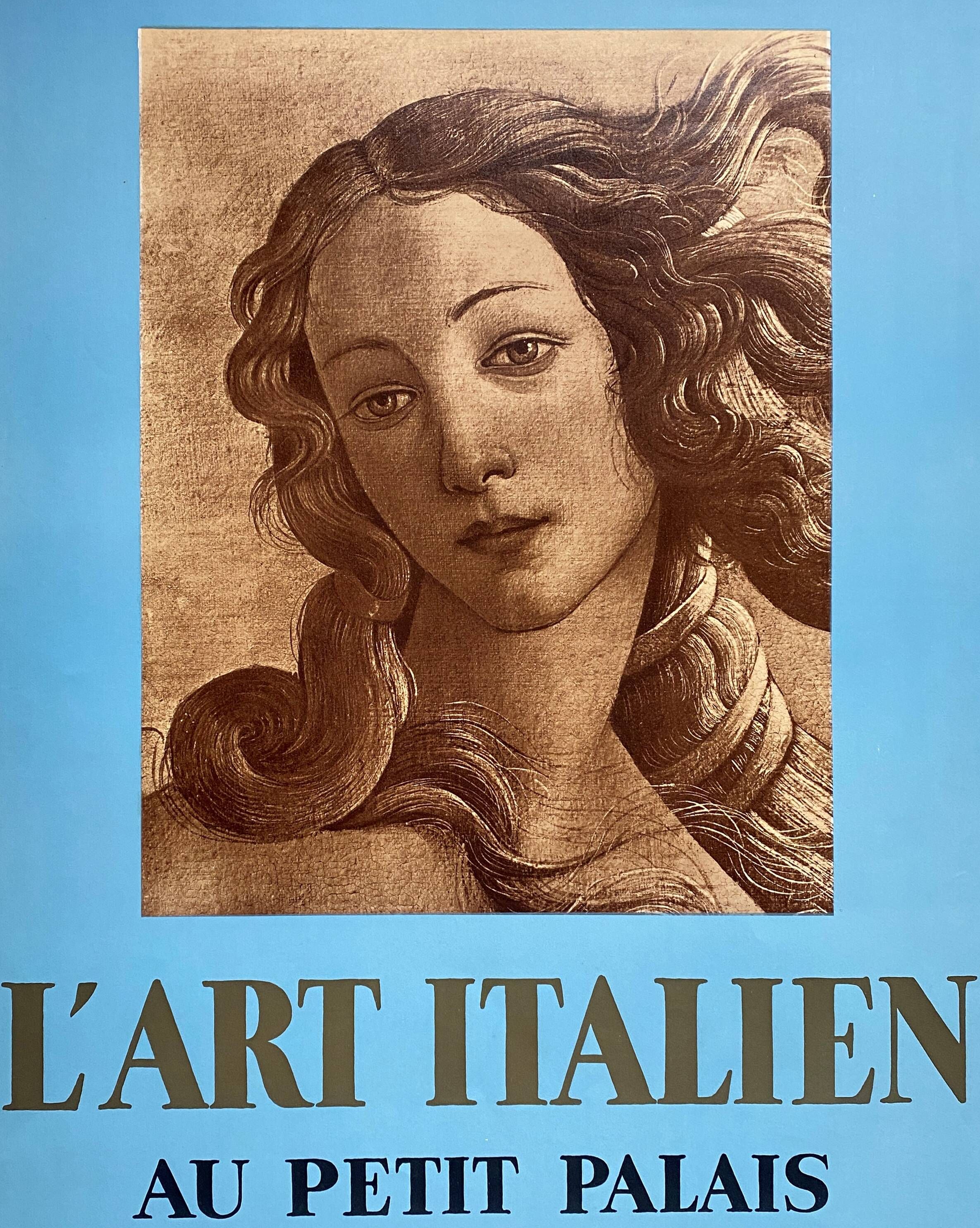 Original exhibition poster "Italian Art at the Petit Palais" Botticelli 52x73cm 1935