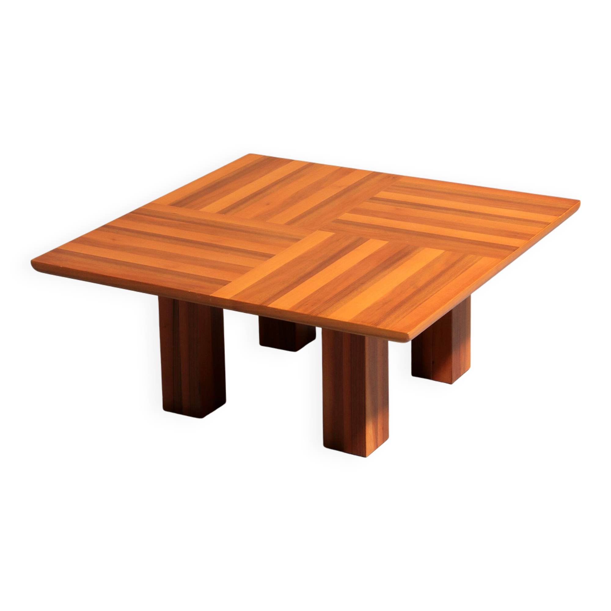Exquisite Walnut Coffee Table – A Masterpiece of Italian Modernis