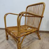 Vintage rattan armchair 60s