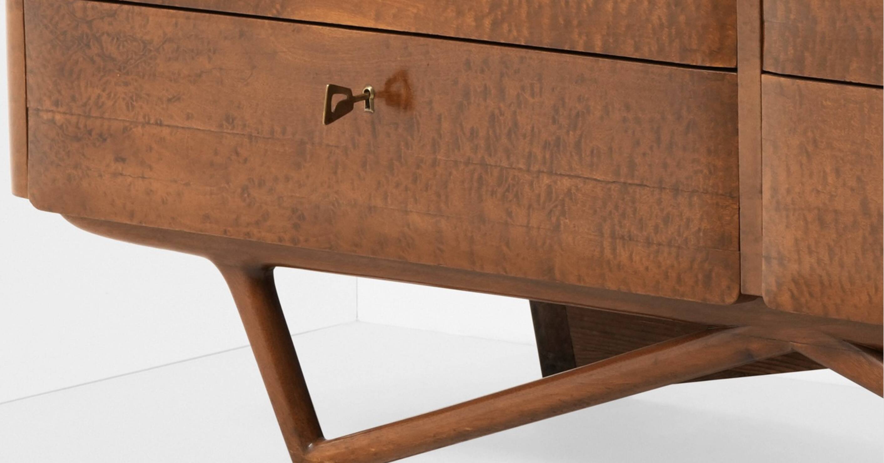 Mid-century Vintage Italian Design Commode with Brass Details