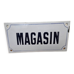 Plaque émaillée magasin