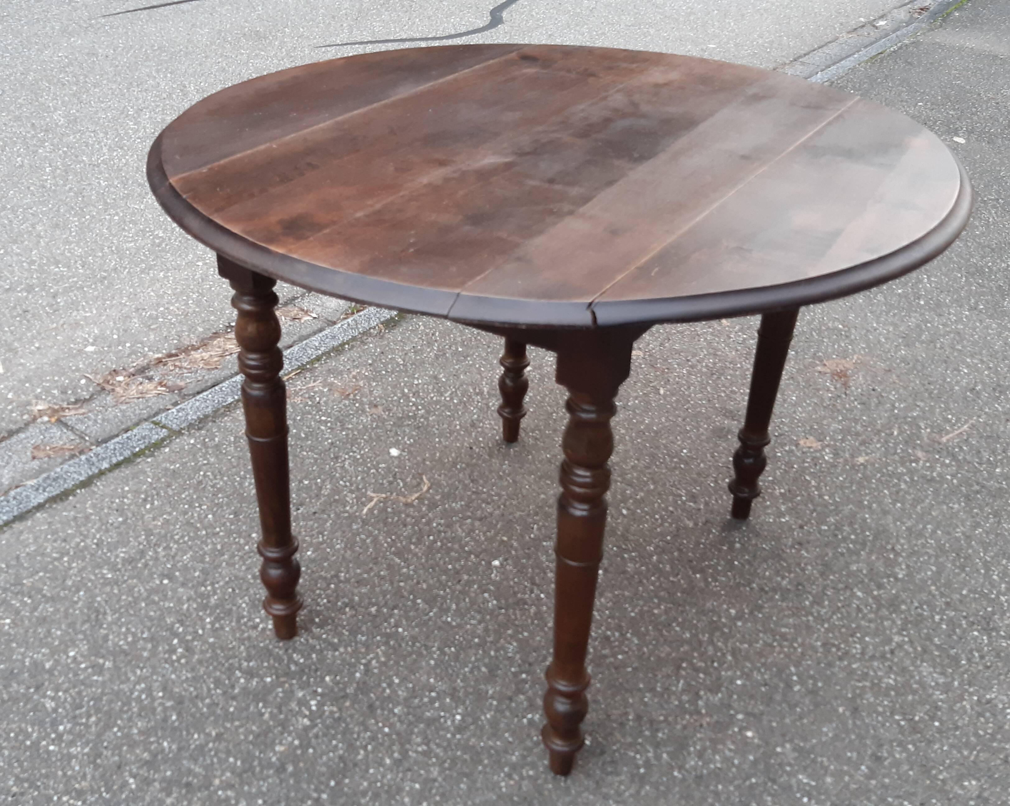 Table with fruit wood flaps, early 20th century