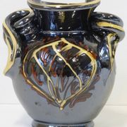 Vintage 1970s design ceramic pearlescent vase