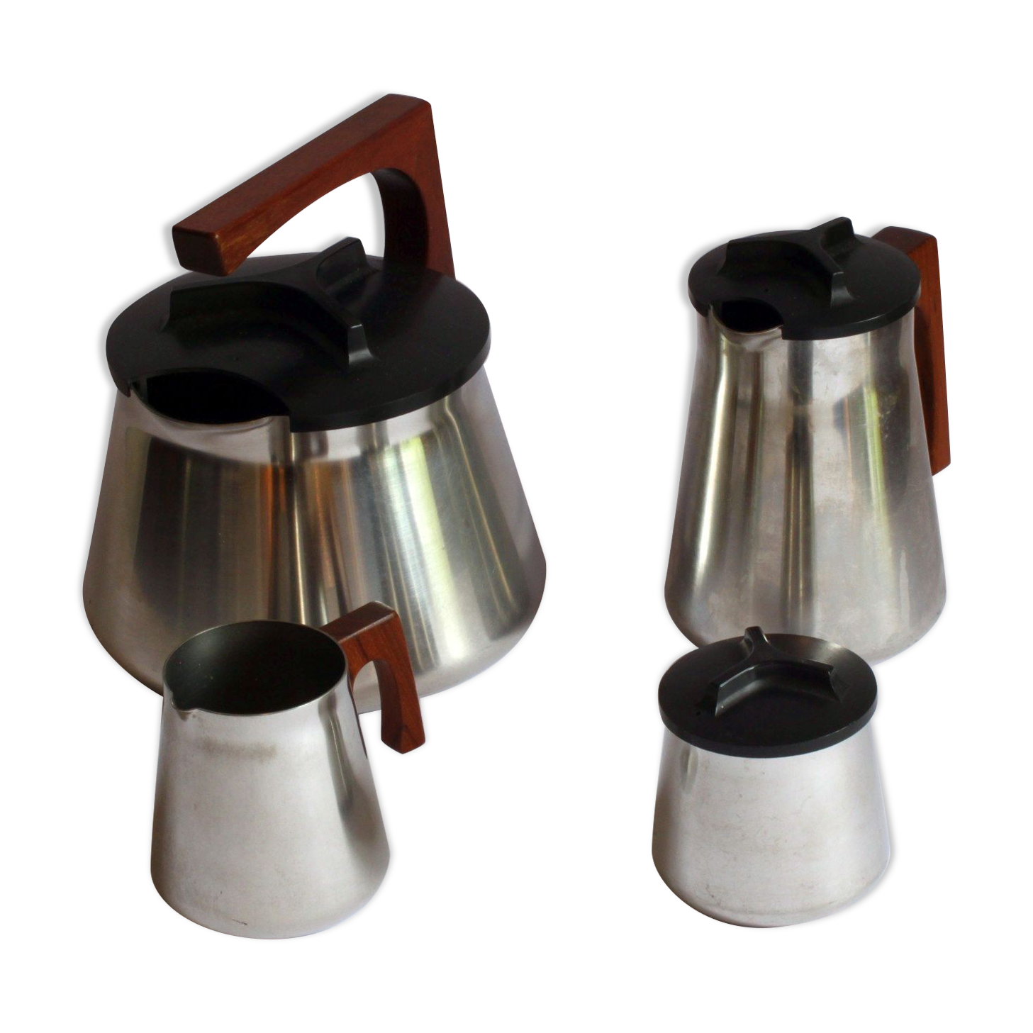 Tea and Coffee set by Axel Enthoven for Demeyere Werkhuizen, Belgium, 1971, Set of 4.