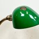 Vintage Green Enamel Bank Lamp, 1950s