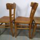 Set of 4 vintage wooden bistro chair